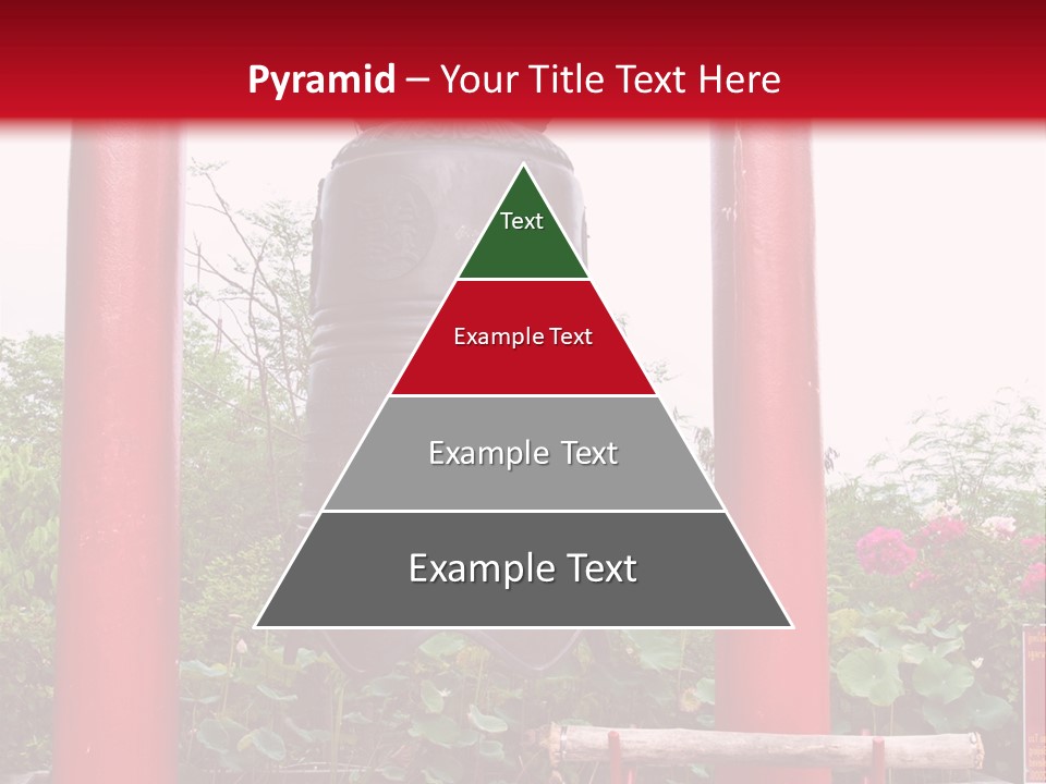 A Large Bell Sitting In The Middle Of A Park PowerPoint Template