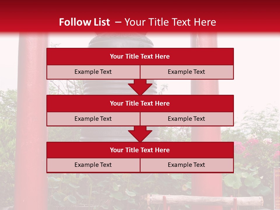A Large Bell Sitting In The Middle Of A Park PowerPoint Template