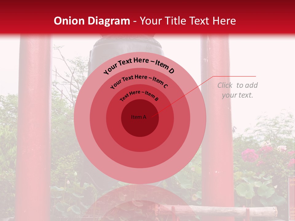 A Large Bell Sitting In The Middle Of A Park PowerPoint Template