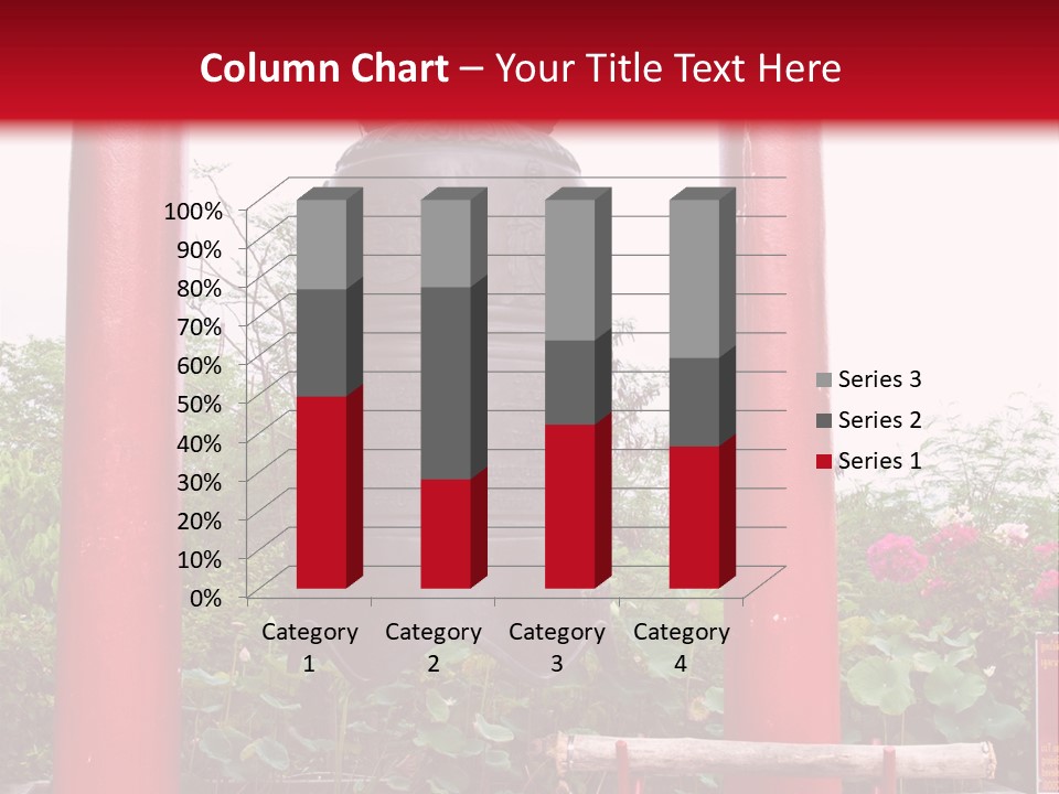 A Large Bell Sitting In The Middle Of A Park PowerPoint Template