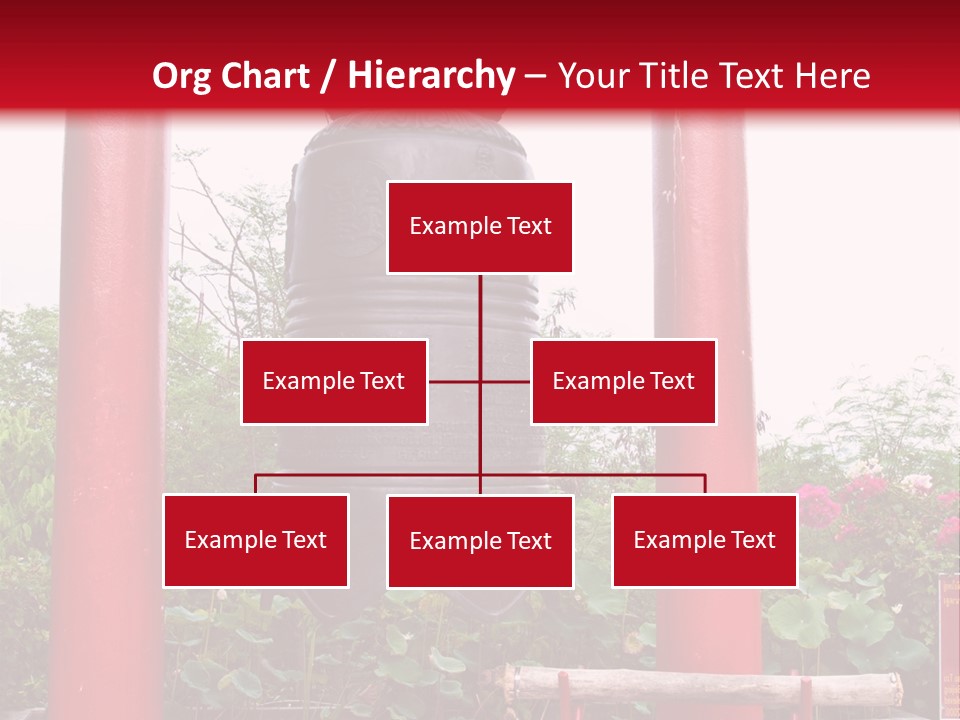 A Large Bell Sitting In The Middle Of A Park PowerPoint Template