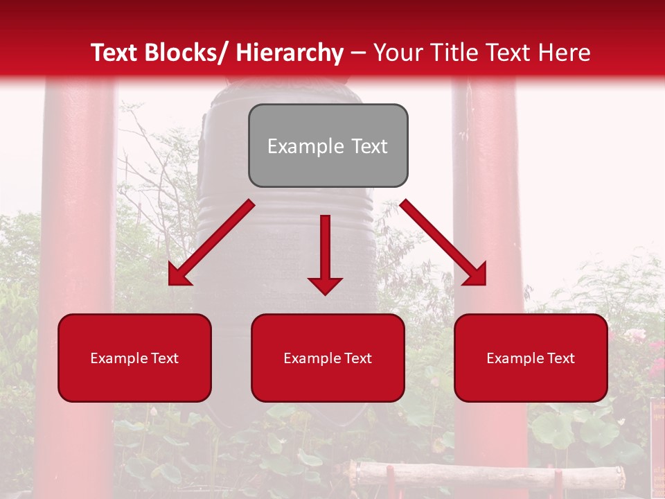 A Large Bell Sitting In The Middle Of A Park PowerPoint Template