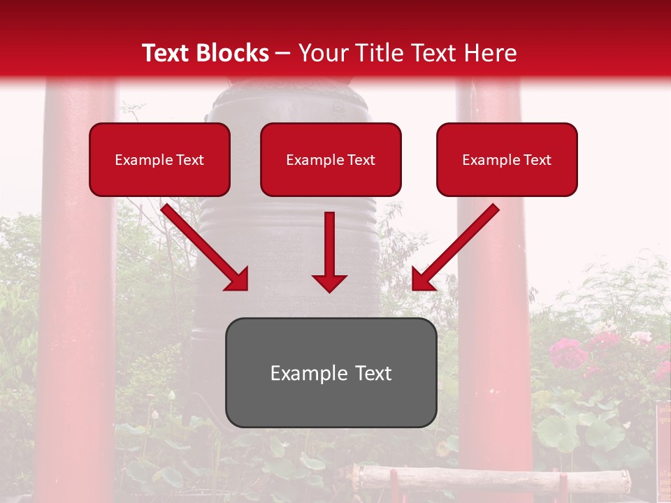 A Large Bell Sitting In The Middle Of A Park PowerPoint Template