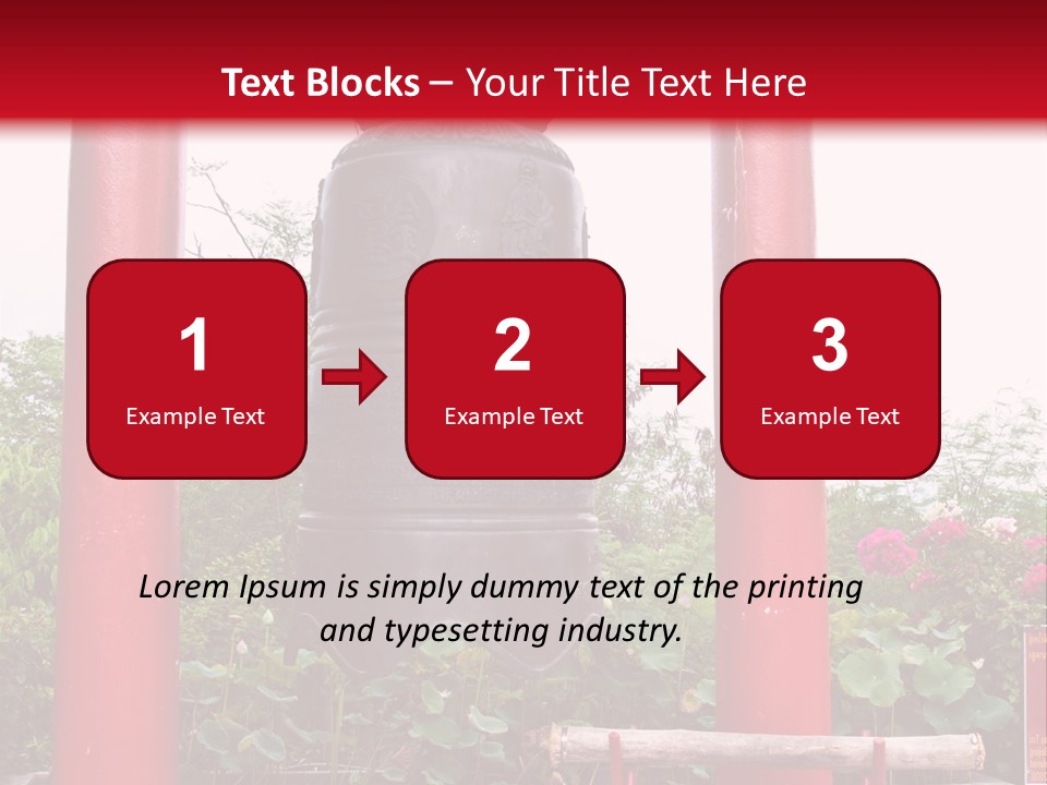 A Large Bell Sitting In The Middle Of A Park PowerPoint Template