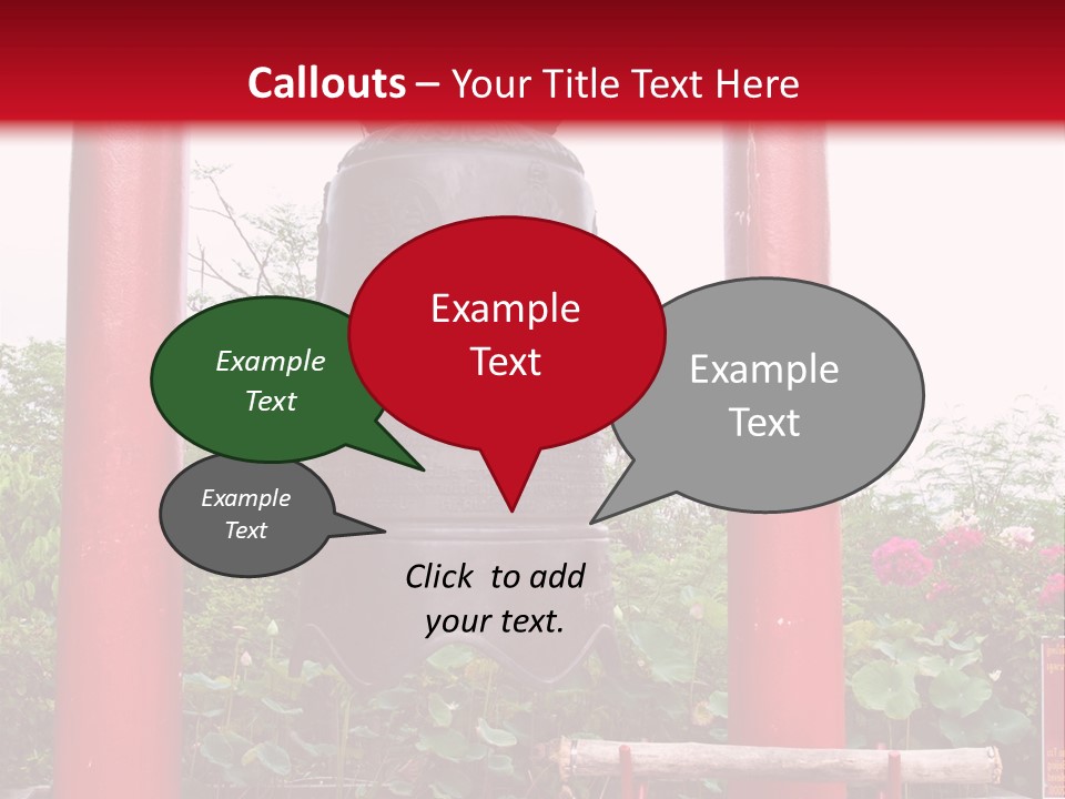 A Large Bell Sitting In The Middle Of A Park PowerPoint Template