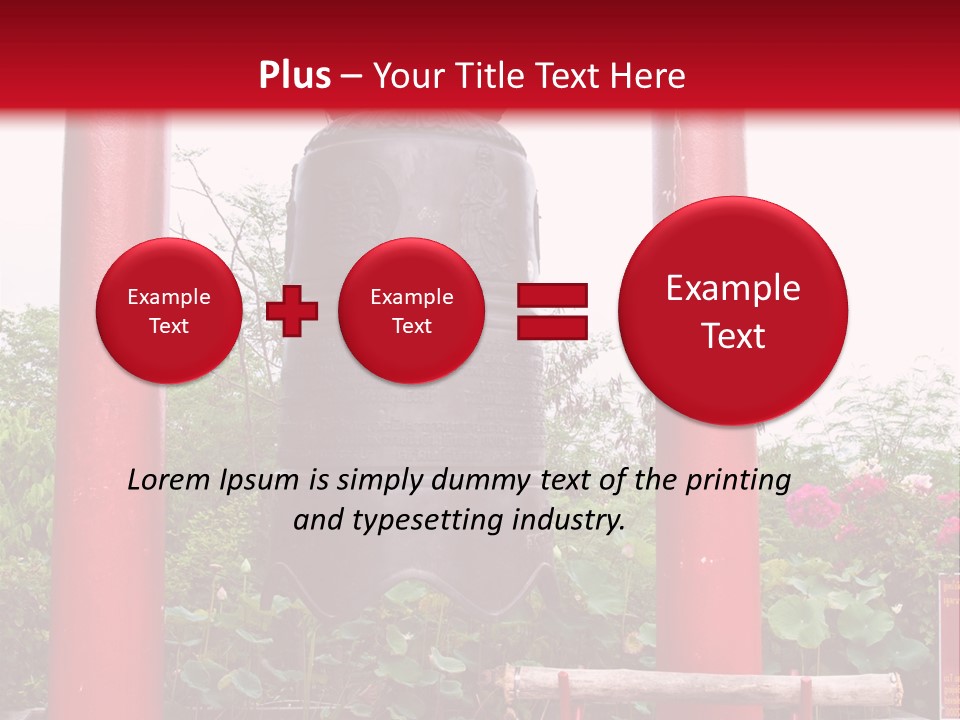 A Large Bell Sitting In The Middle Of A Park PowerPoint Template