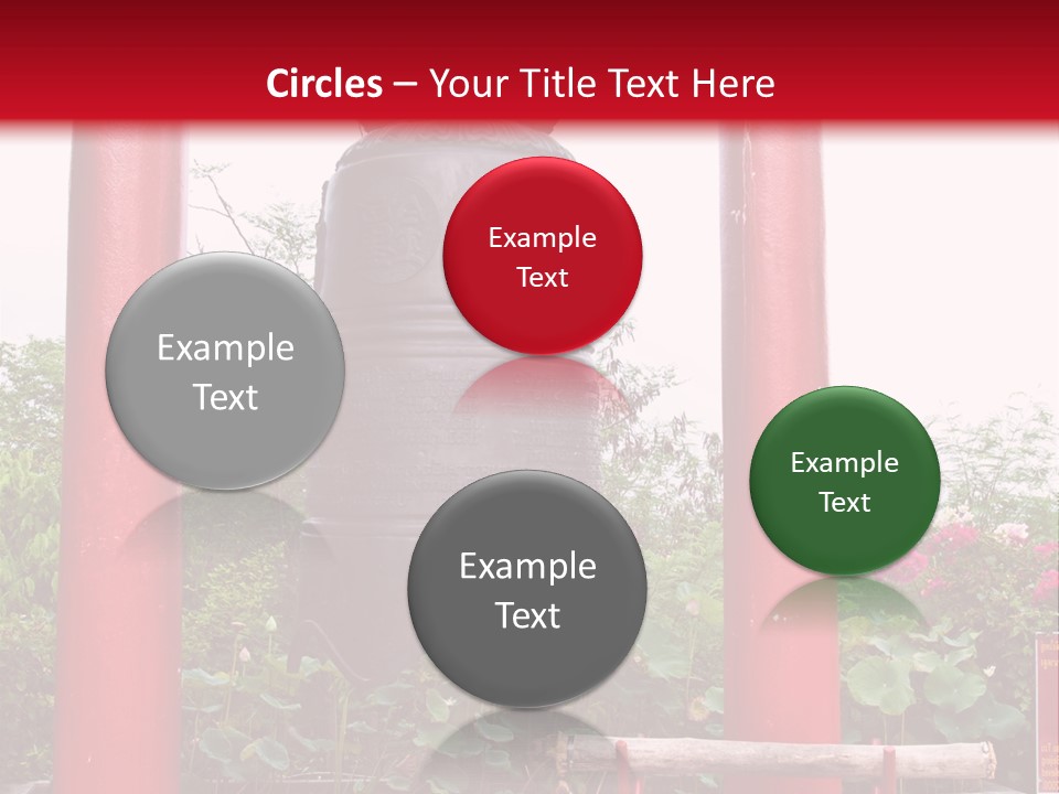 A Large Bell Sitting In The Middle Of A Park PowerPoint Template