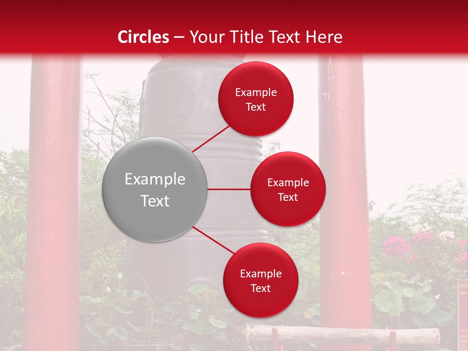 A Large Bell Sitting In The Middle Of A Park PowerPoint Template