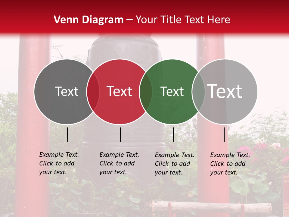 A Large Bell Sitting In The Middle Of A Park PowerPoint Template