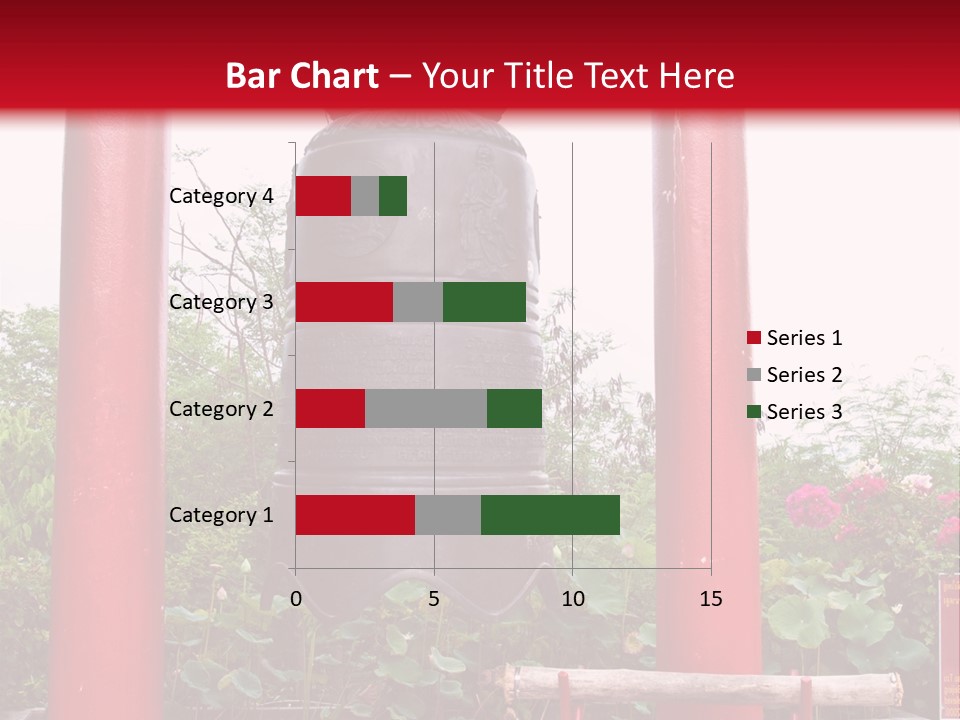 A Large Bell Sitting In The Middle Of A Park PowerPoint Template