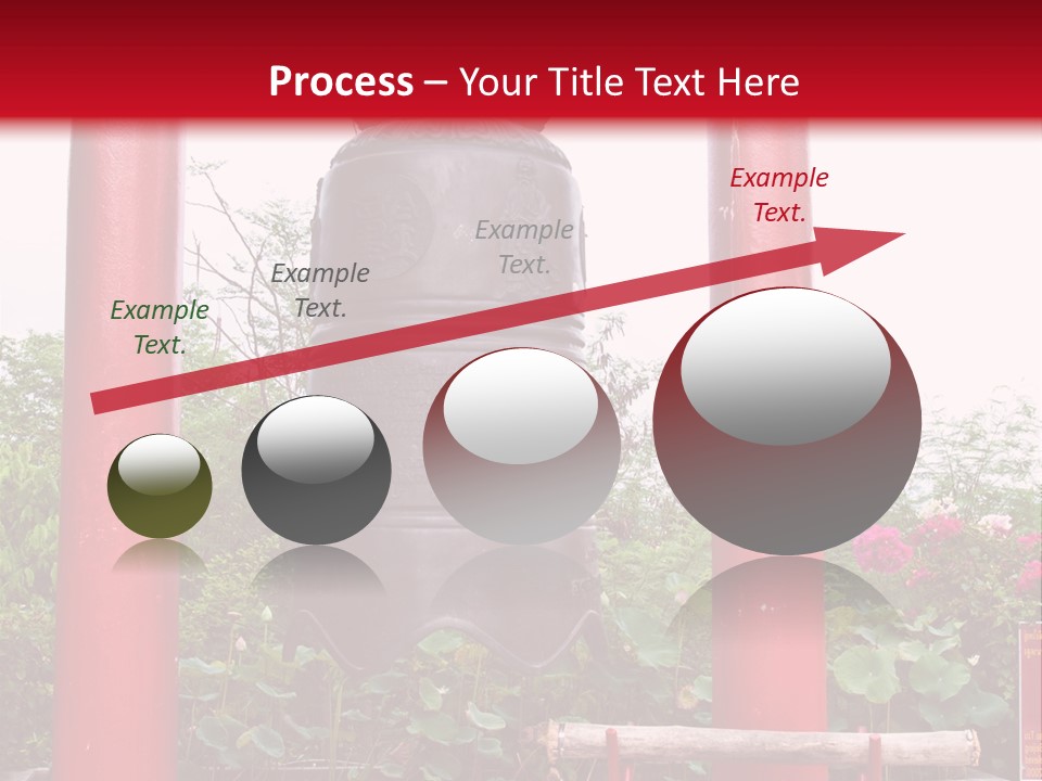 A Large Bell Sitting In The Middle Of A Park PowerPoint Template