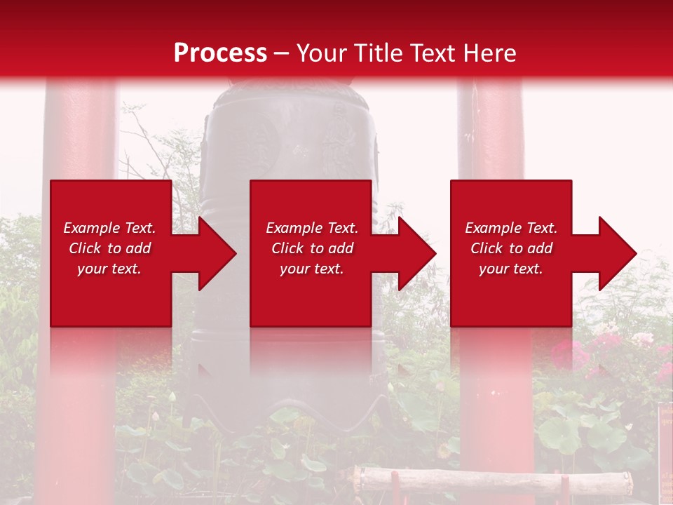 A Large Bell Sitting In The Middle Of A Park PowerPoint Template