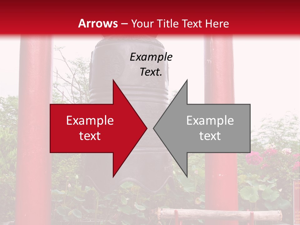 A Large Bell Sitting In The Middle Of A Park PowerPoint Template