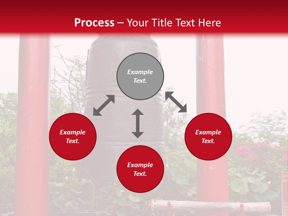 A Large Bell Sitting In The Middle Of A Park PowerPoint Template