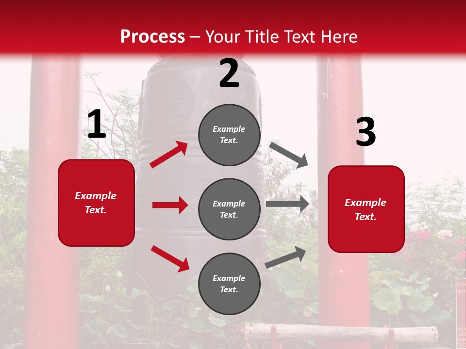 A Large Bell Sitting In The Middle Of A Park PowerPoint Template