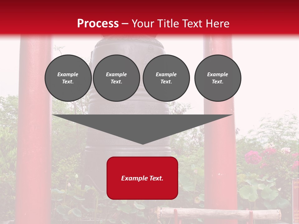 A Large Bell Sitting In The Middle Of A Park PowerPoint Template