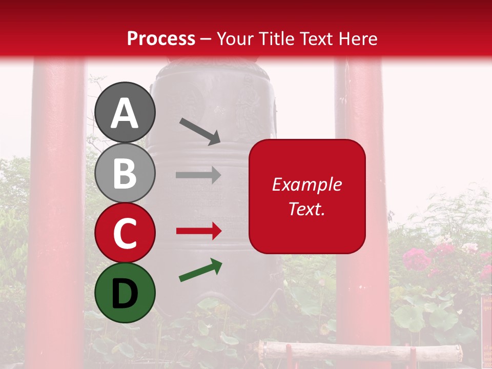 A Large Bell Sitting In The Middle Of A Park PowerPoint Template