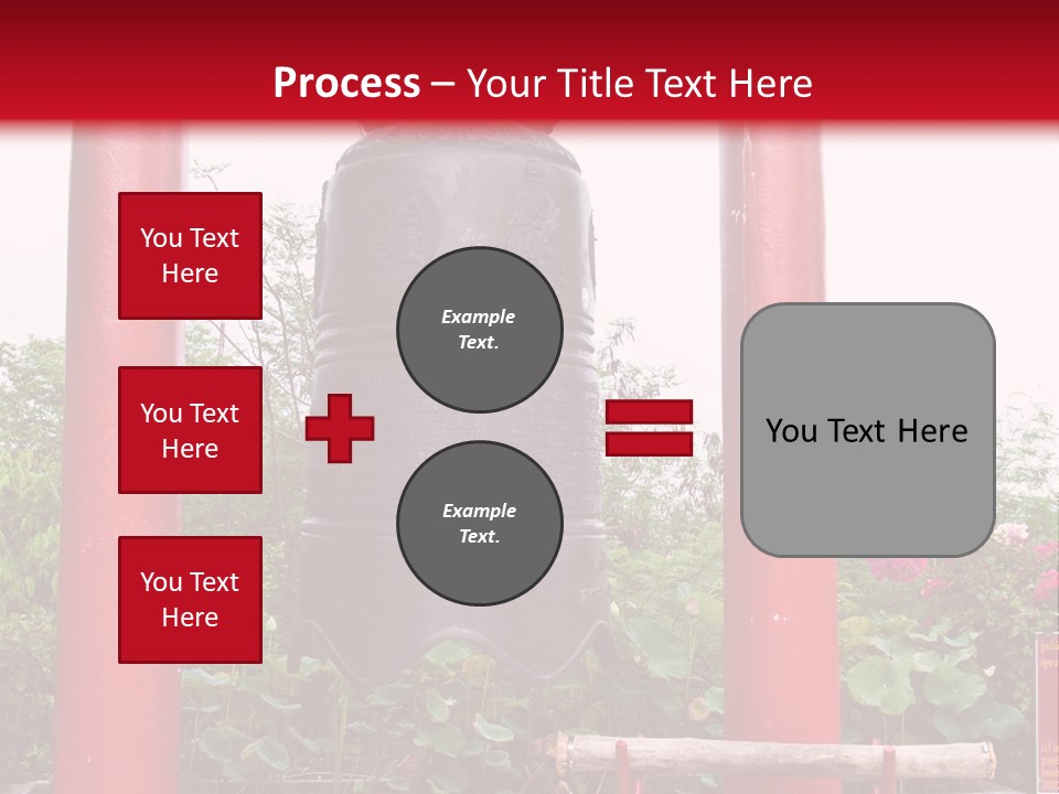 A Large Bell Sitting In The Middle Of A Park PowerPoint Template