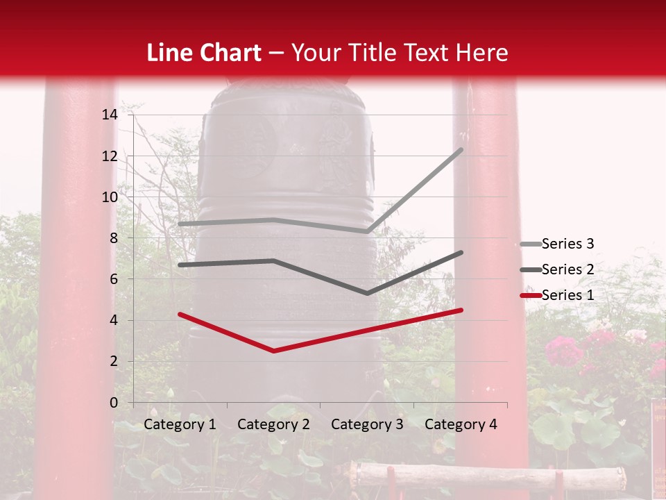 A Large Bell Sitting In The Middle Of A Park PowerPoint Template