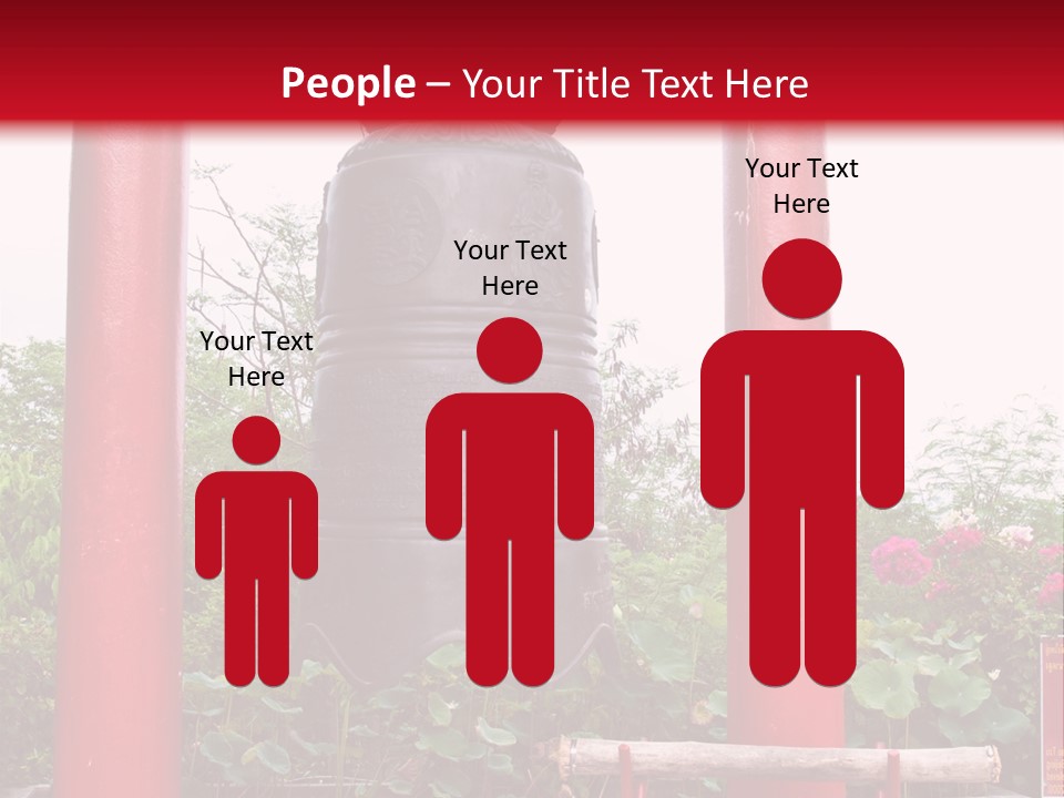 A Large Bell Sitting In The Middle Of A Park PowerPoint Template