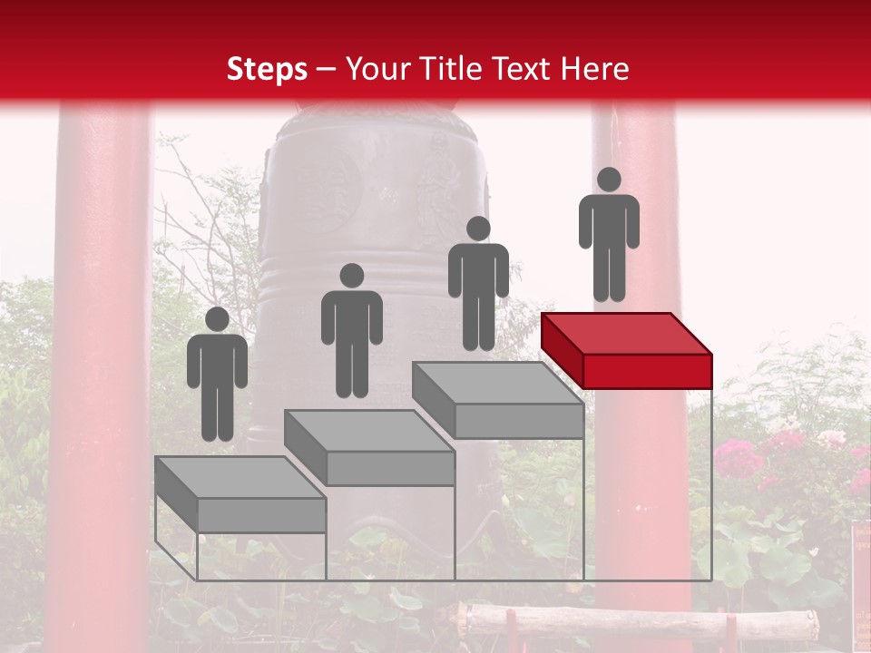 A Large Bell Sitting In The Middle Of A Park PowerPoint Template