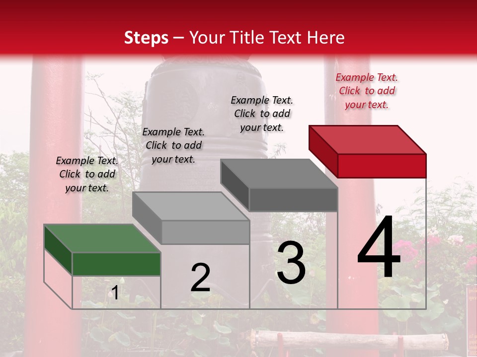 A Large Bell Sitting In The Middle Of A Park PowerPoint Template