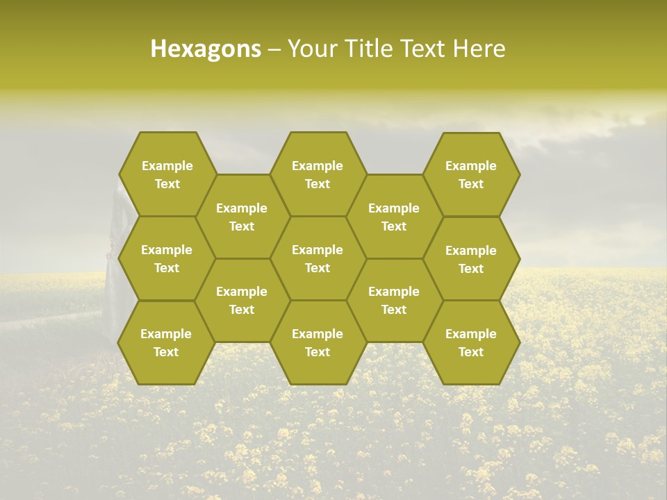 Yellow House Woman PowerPoint Template