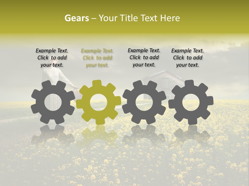 Yellow House Woman PowerPoint Template