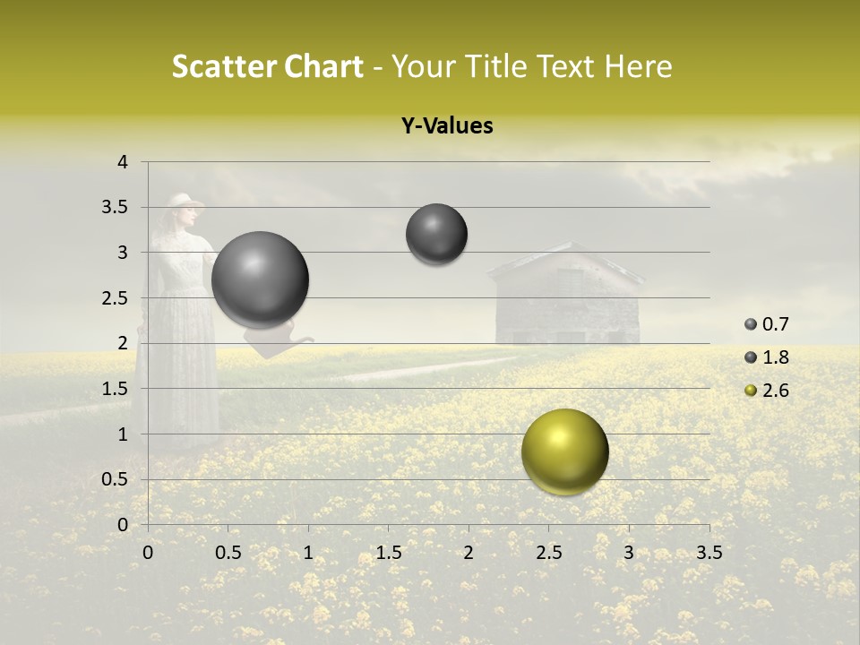 Yellow House Woman PowerPoint Template