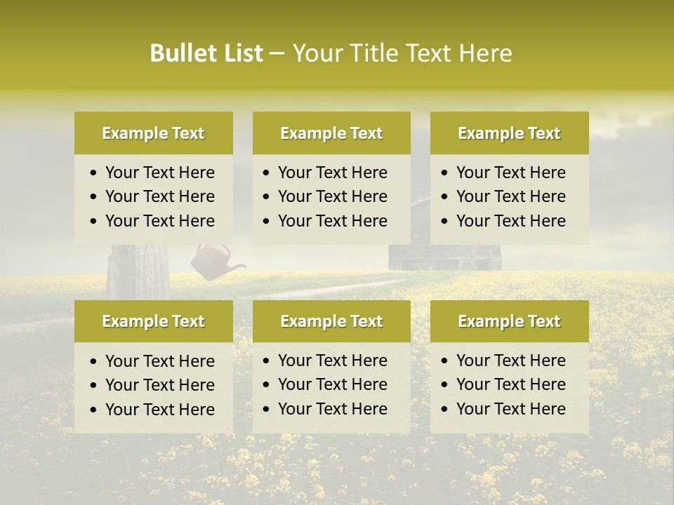 Yellow House Woman PowerPoint Template