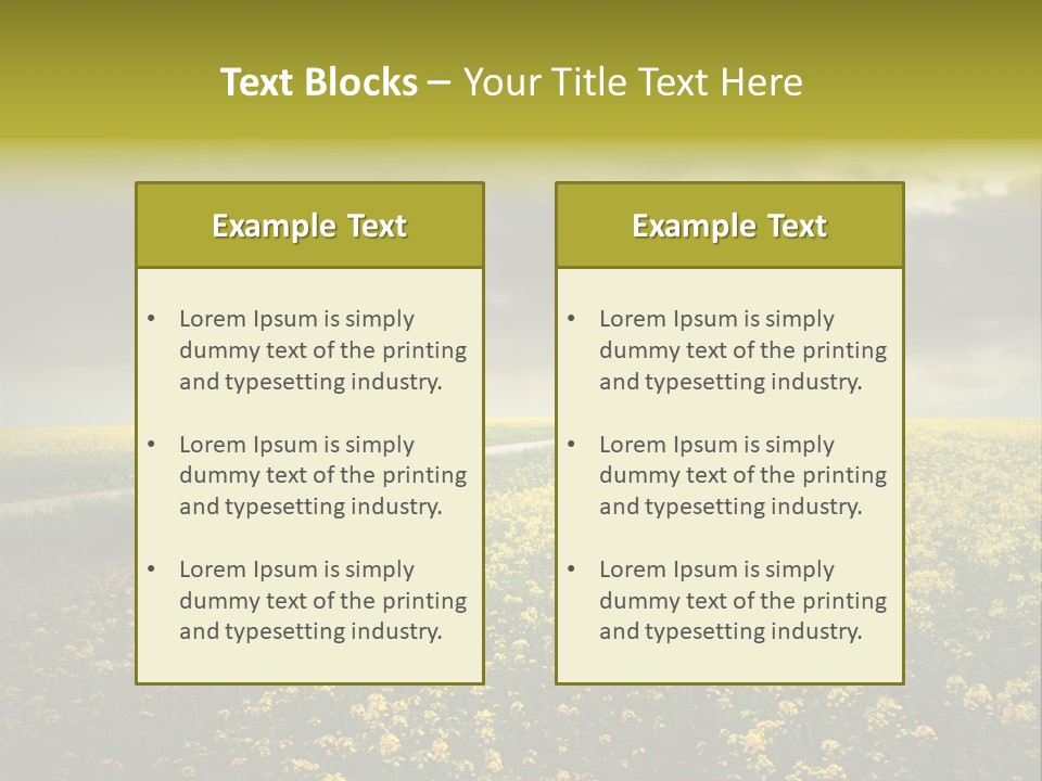 Yellow House Woman PowerPoint Template