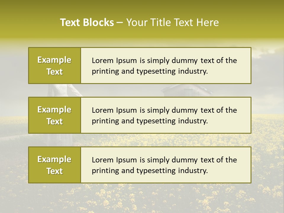 Yellow House Woman PowerPoint Template