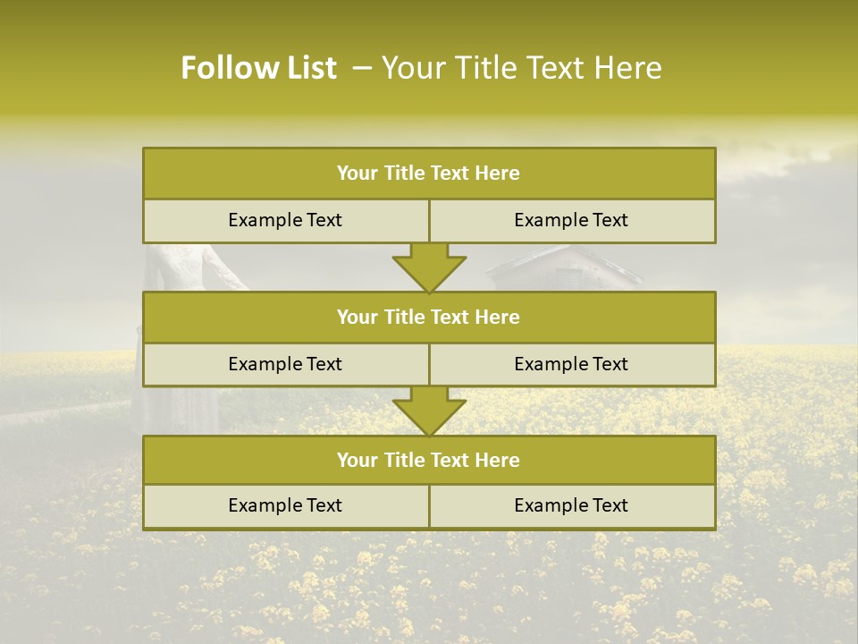 Yellow House Woman PowerPoint Template