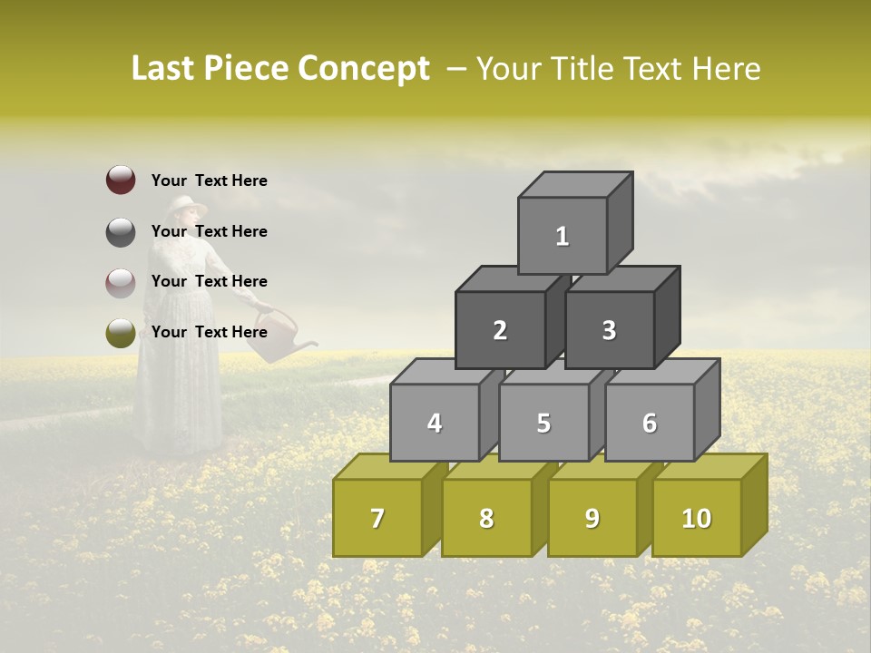 Yellow House Woman PowerPoint Template