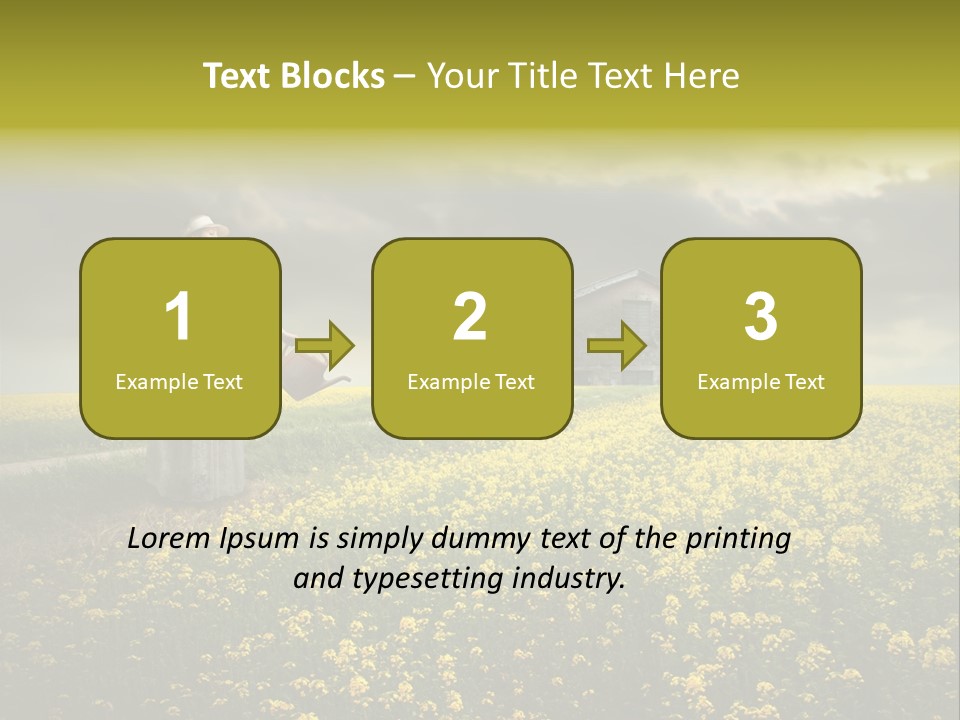 Yellow House Woman PowerPoint Template