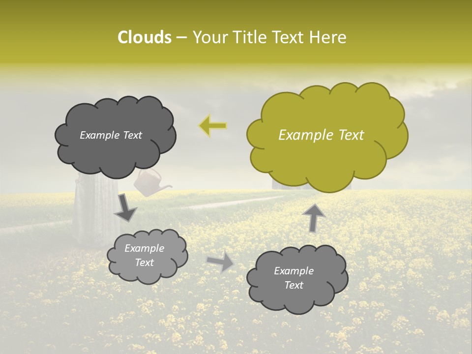Yellow House Woman PowerPoint Template