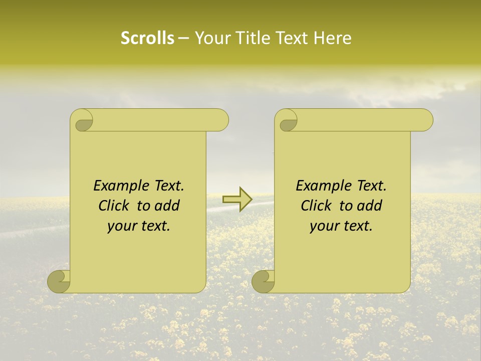 Yellow House Woman PowerPoint Template