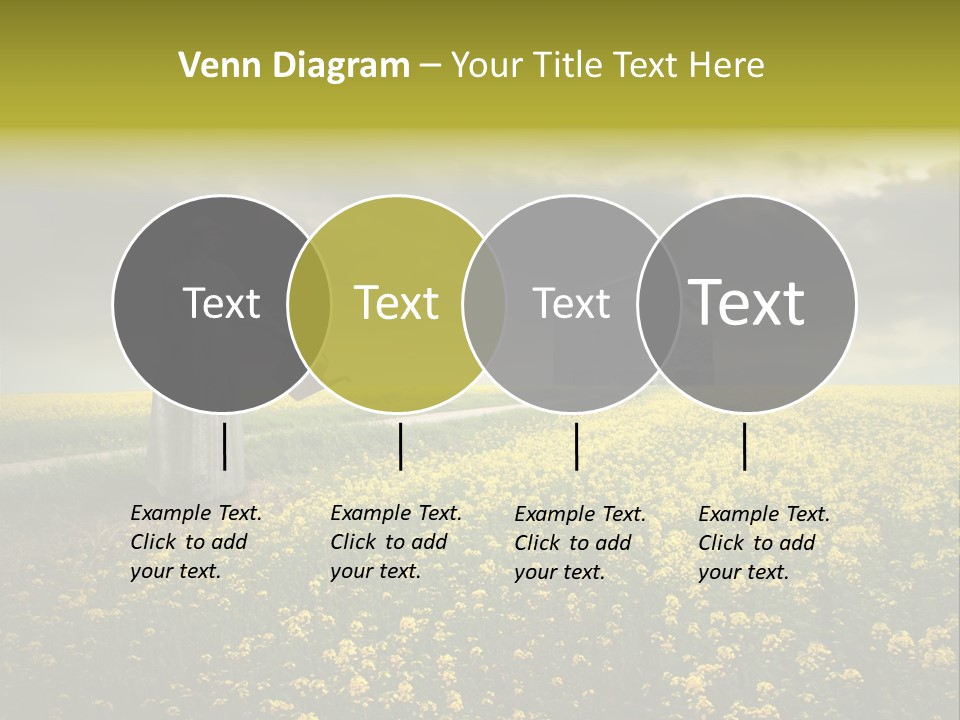 Yellow House Woman PowerPoint Template