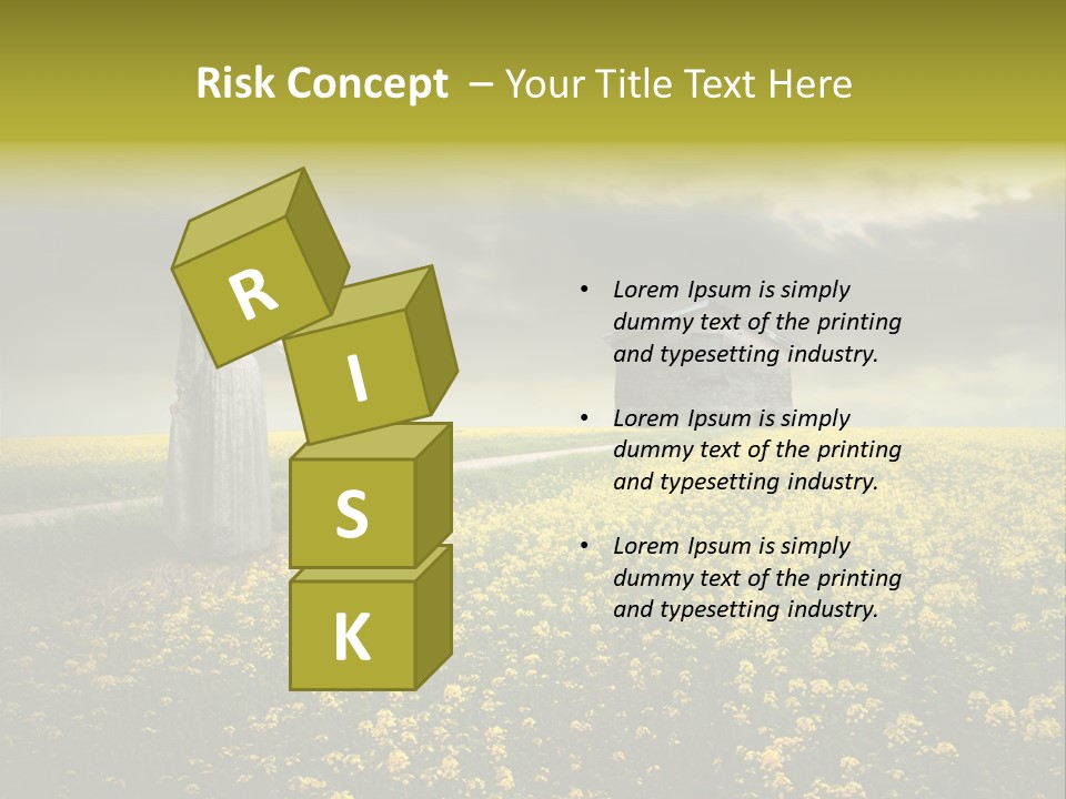 Yellow House Woman PowerPoint Template