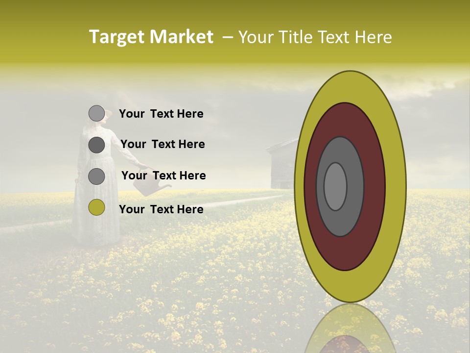 Yellow House Woman PowerPoint Template