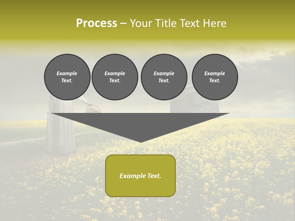 Yellow House Woman PowerPoint Template