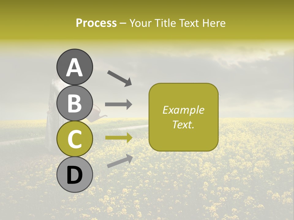 Yellow House Woman PowerPoint Template