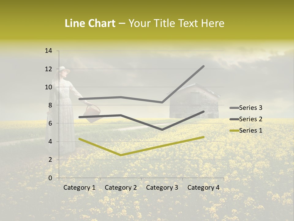 Yellow House Woman PowerPoint Template