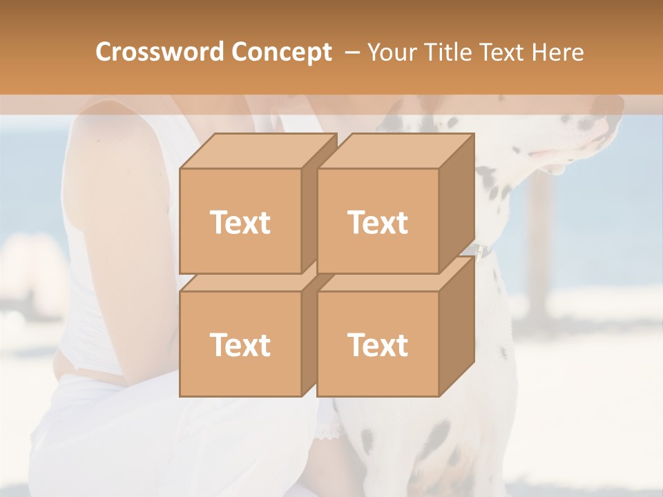 A Woman Holding A Child And A Dalmatian Dog PowerPoint Template