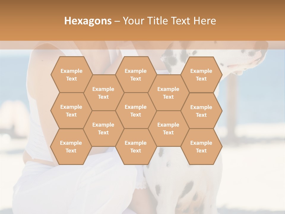 A Woman Holding A Child And A Dalmatian Dog PowerPoint Template