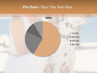 A Woman Holding A Child And A Dalmatian Dog PowerPoint Template