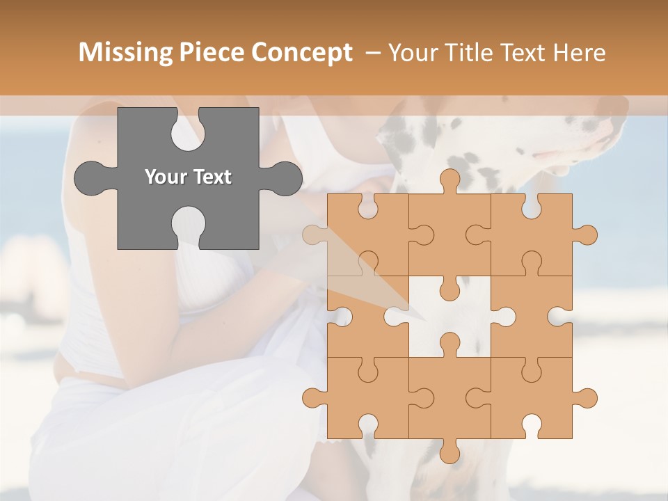 A Woman Holding A Child And A Dalmatian Dog PowerPoint Template