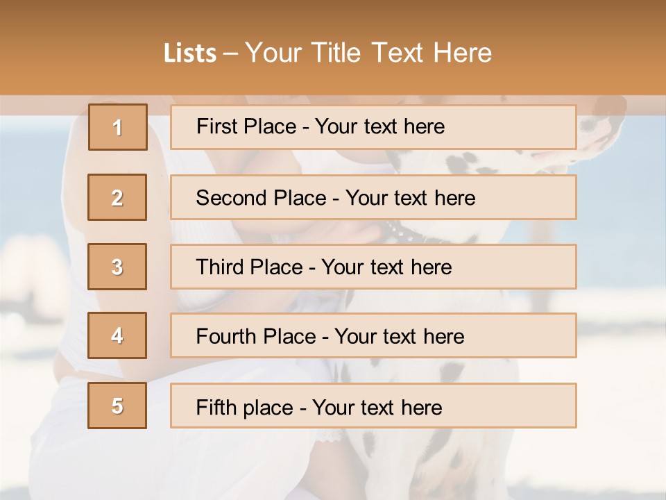 A Woman Holding A Child And A Dalmatian Dog PowerPoint Template