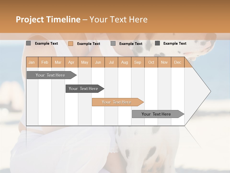 A Woman Holding A Child And A Dalmatian Dog PowerPoint Template