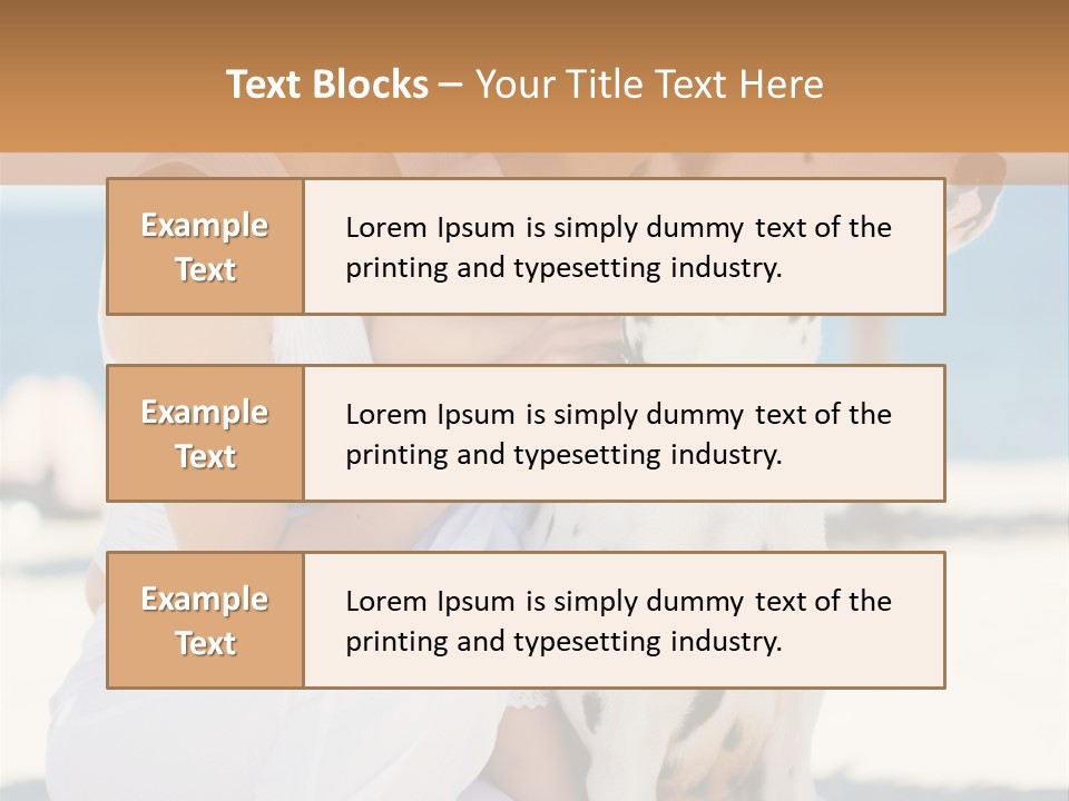 A Woman Holding A Child And A Dalmatian Dog PowerPoint Template